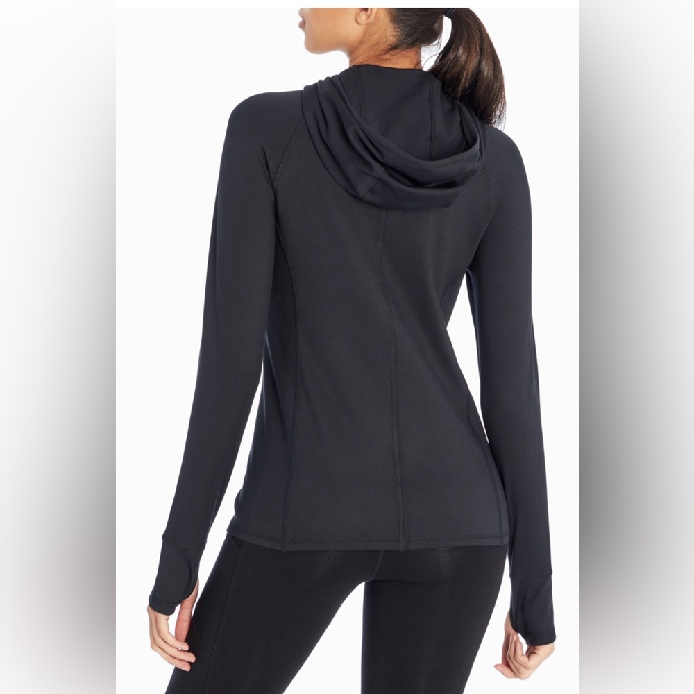 Marika Fitted Zip Up Athletic Jacket Black Size Medium - Picture 3 of 8